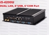 Picture of Dual LAN 6 * RS232 COM Port Industrial Fanless Mini PC Intel Core i5 4200U Mini PC